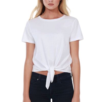 Ladies' Cotton Tie Front T-Shirt Thumbnail
