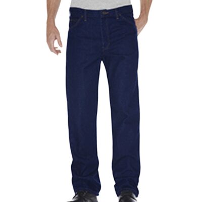 Unisex Regular Straight Fit 5-Pocket Denim Jean Pant Thumbnail