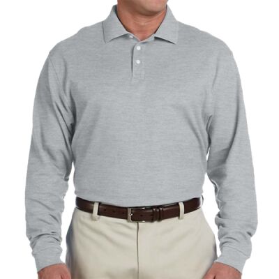 Men's Pima Piqué Long-Sleeve Polo Thumbnail
