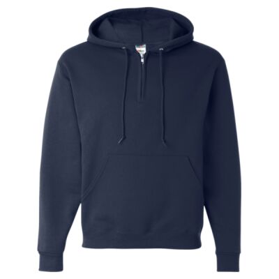 Unisex NuBlend® Quarter-Zip Hooded Sweatshirt Thumbnail