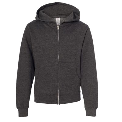 Youth Midweight Full-Zip Hooded Sweatshirt Thumbnail