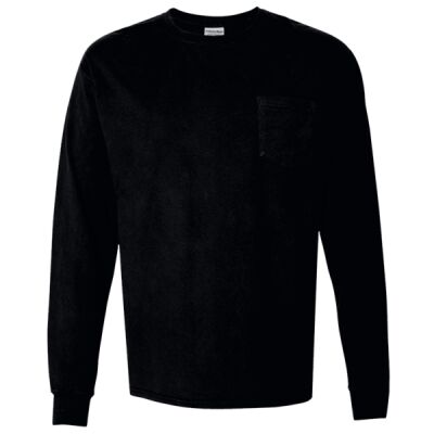 Unisex Garment-Dyed Long-Sleeve T-Shirt with Pocket Thumbnail