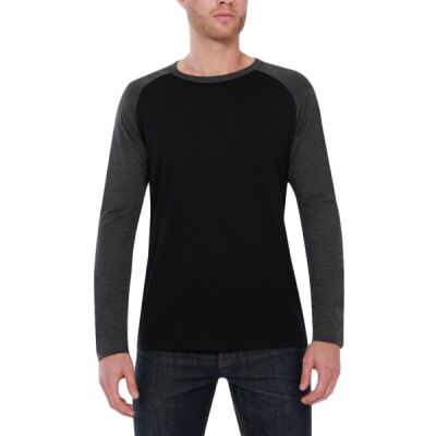 Men's CVC Long-Sleeve Raglan Thumbnail