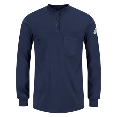 Women's Long Sleeve Tagless Henley Shirt Thumbnail