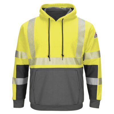 Men's Hi-Visibility Color-Blocked Hooded Sweatshirt Thumbnail