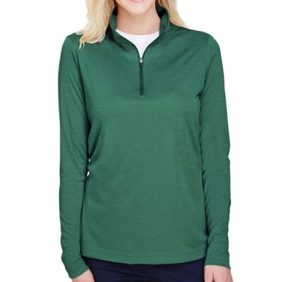 Ladies' Zone Sonic Heather Performance Quarter-Zip Thumbnail