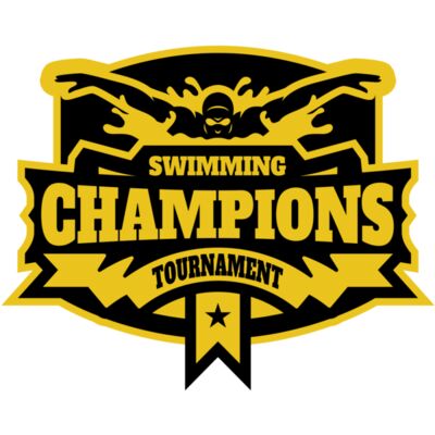 Champions Swimming Tournament logo template Thumbnail