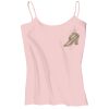 Juniors 1x1 Rib Spaghetti Strap Tank Thumbnail